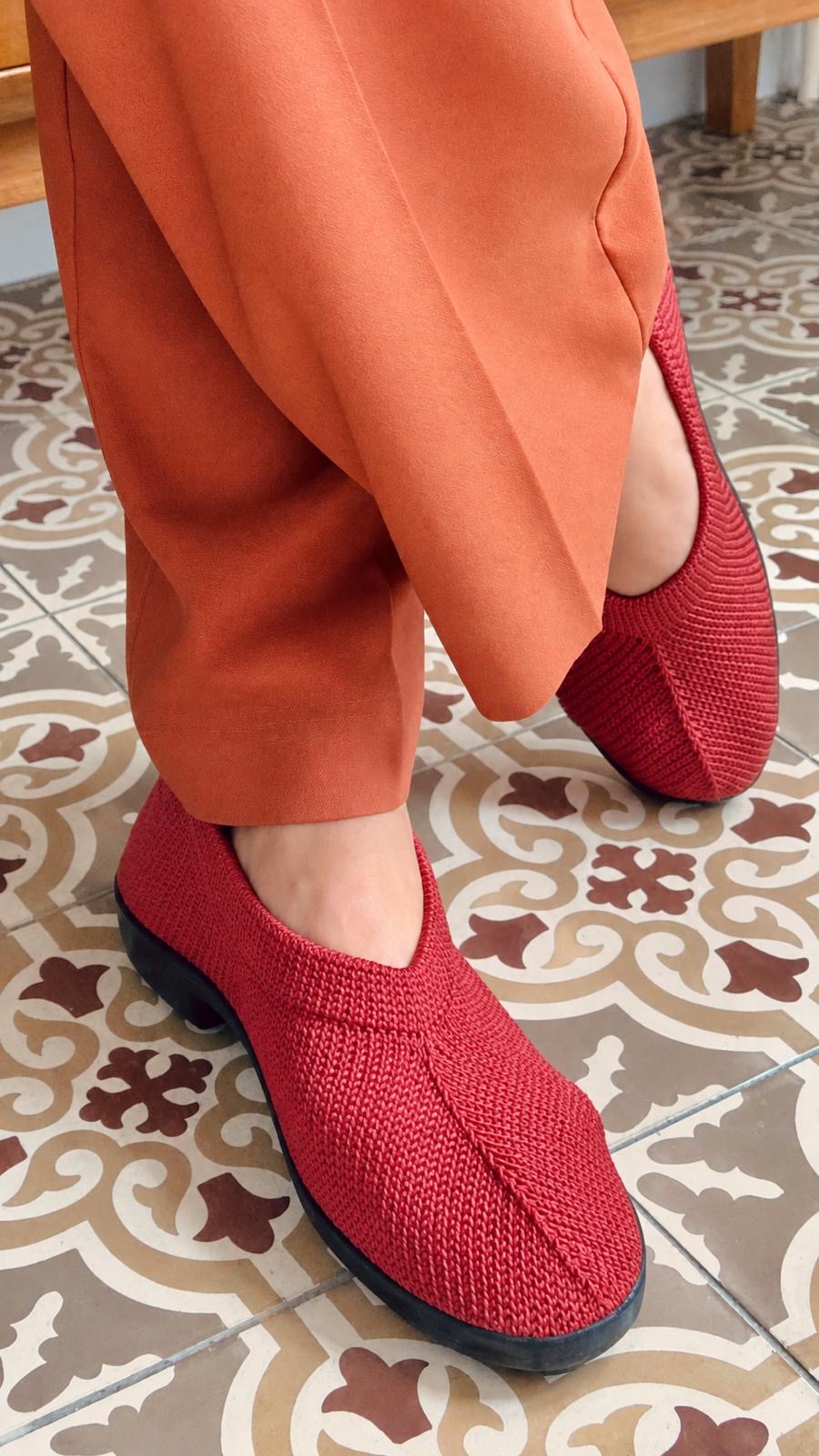Gebreide Portugese Schoen | Terracotta