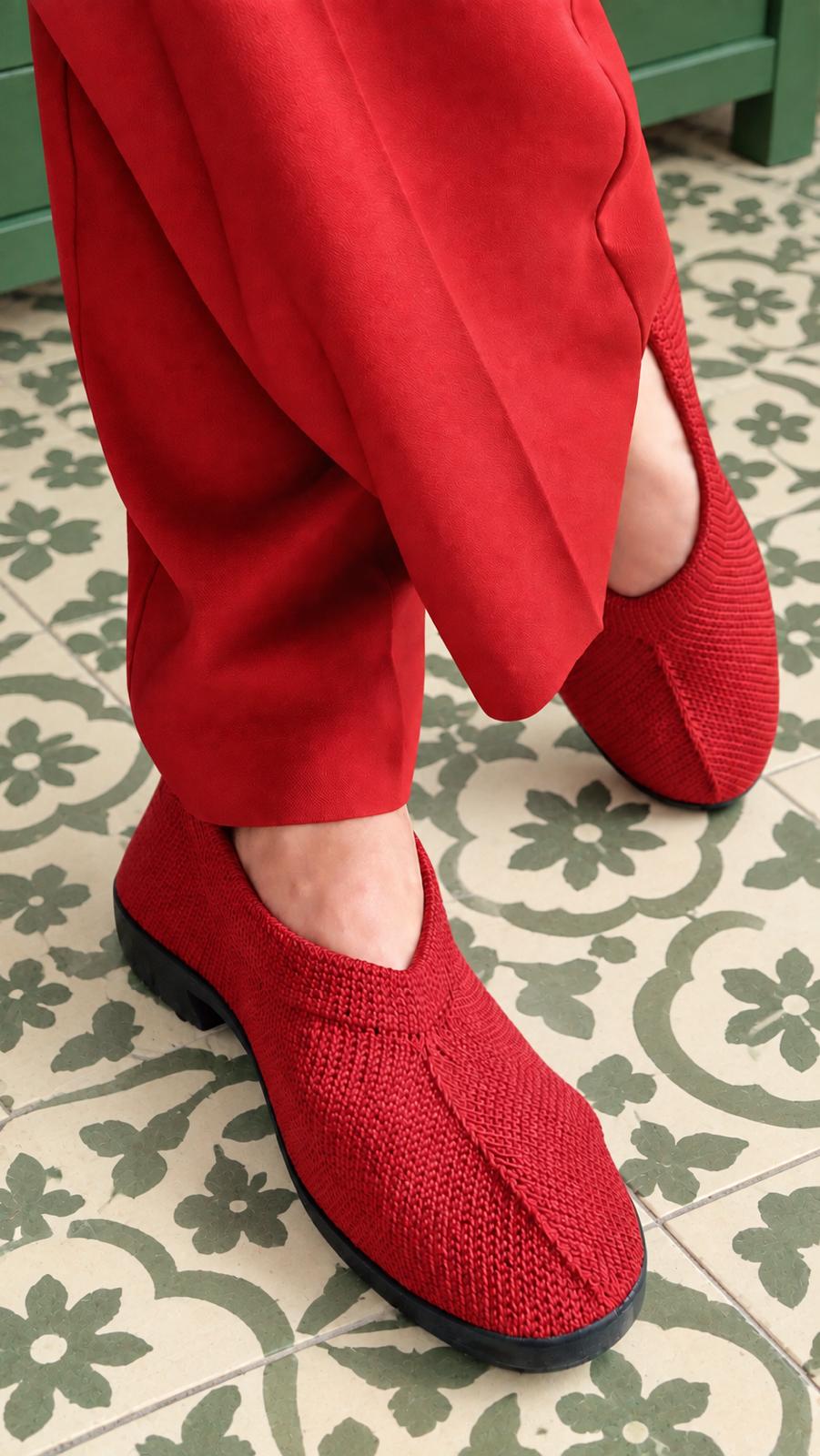 Portugiesischer Schuh | Roter Karmin