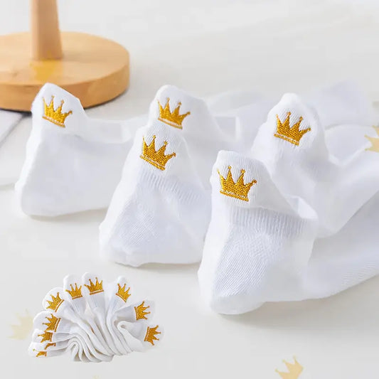 Beige Gold Schoen + Witte Sokken - Luxe Neutrale Combi